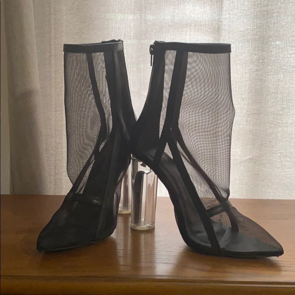 Size 7 - Nastygal Sheer and Acrylic Bootie